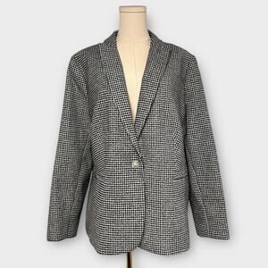 J.Crew Factory Sparkle Houndstooth One-Button Blazer Size 24 NWT
